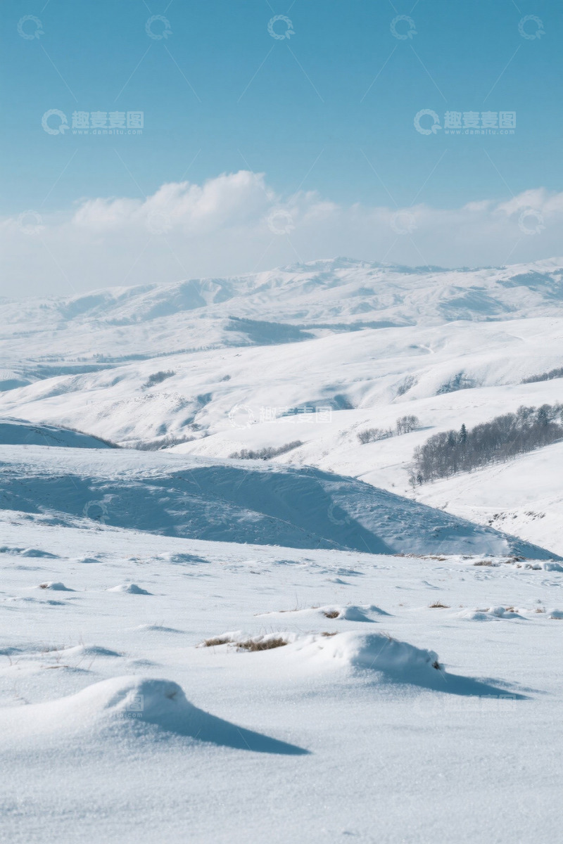 高清大图下载【趣麦麦图】雪山自然风光全景