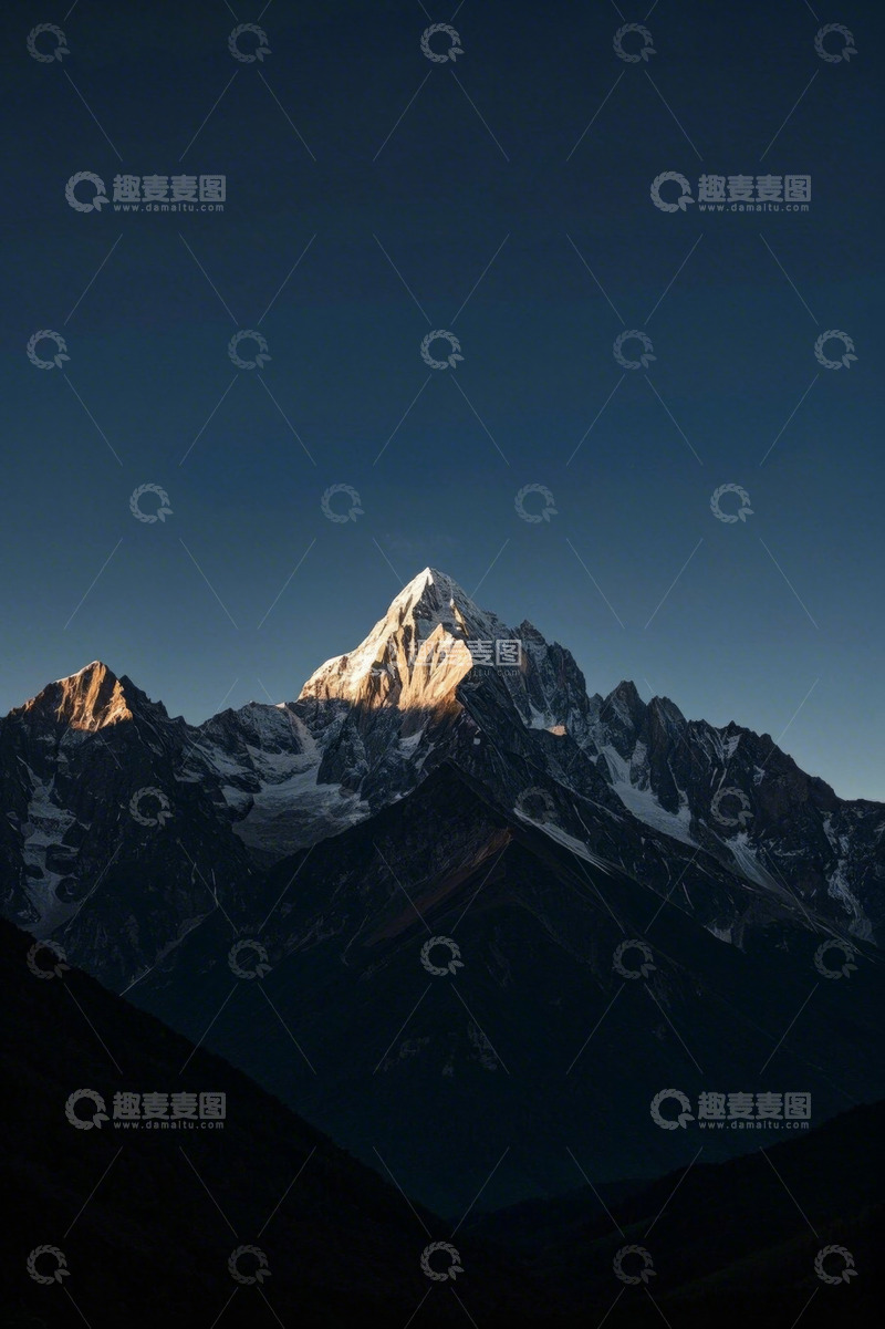 高清大图下载【趣麦麦图】雪山全景自然风光