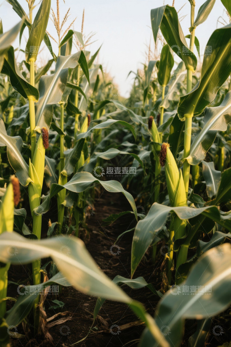 高清大图下载【趣麦麦图】农田里生长的玉米植株