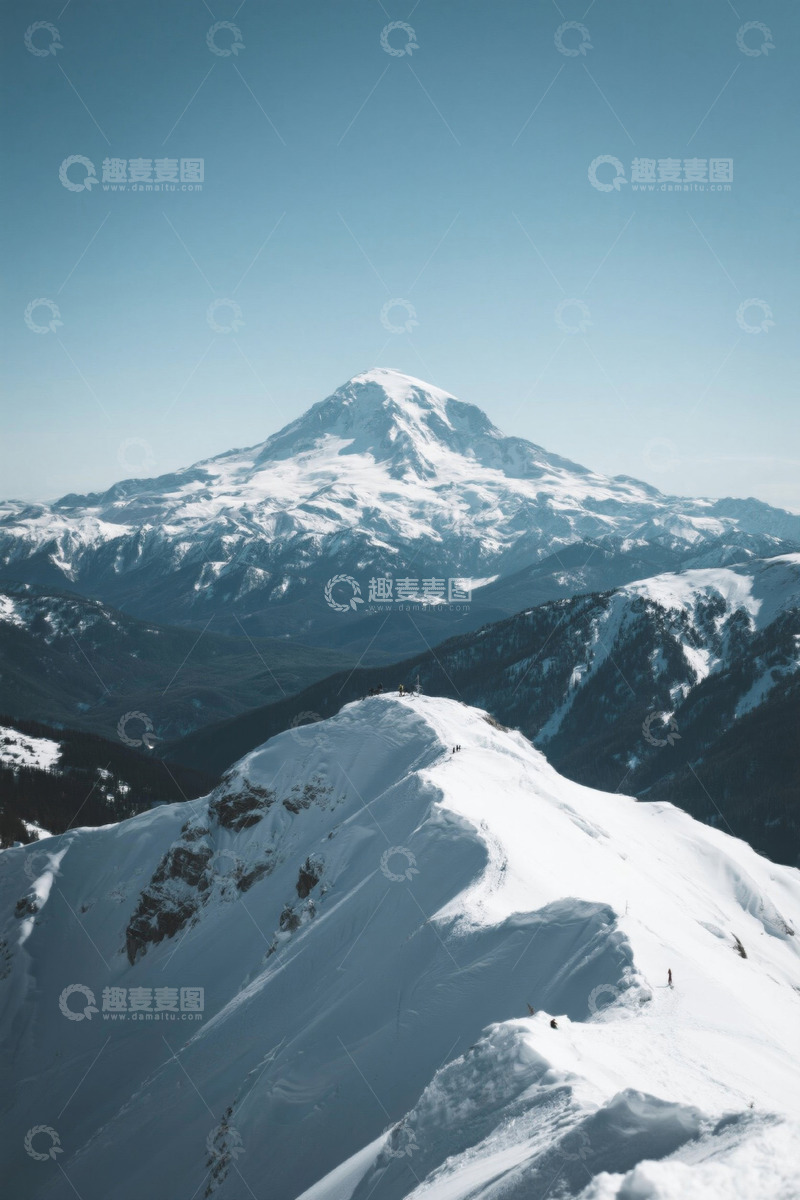 高清大图下载【趣麦麦图】雪山自然风光全景