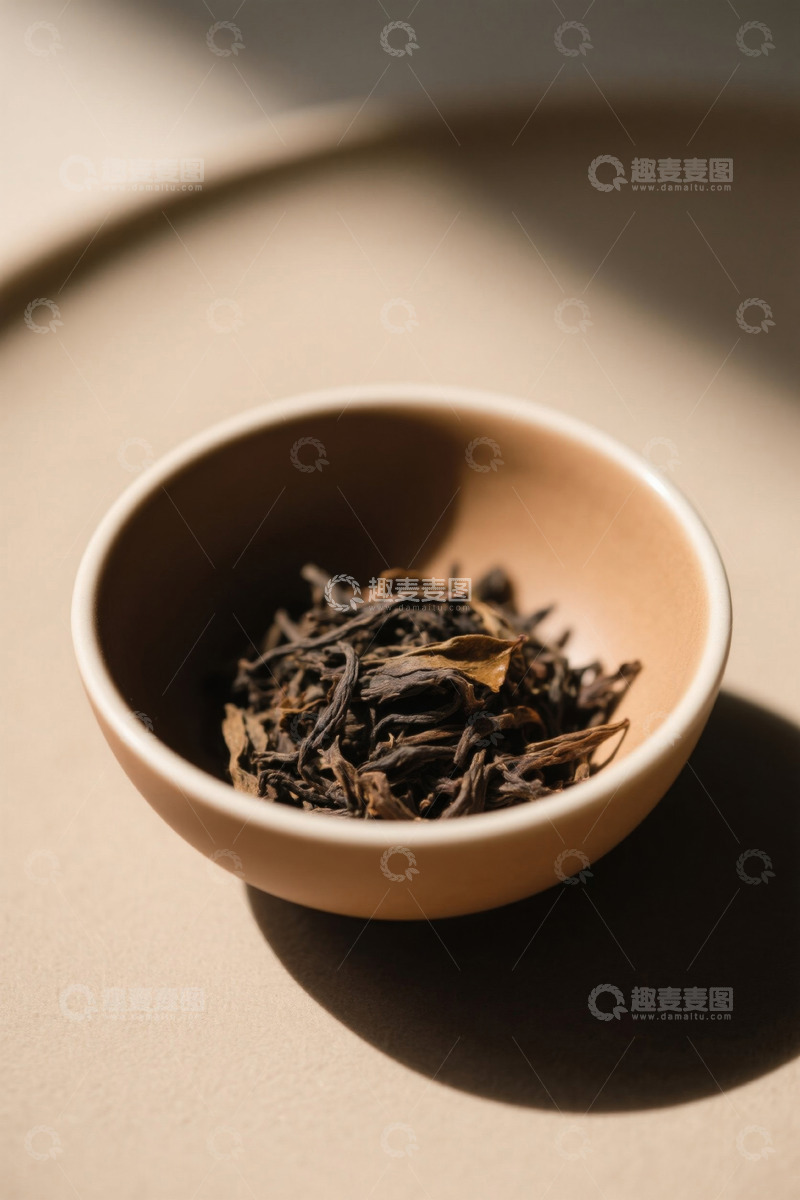高清大图下载【趣麦麦图】碗装茶叶特写