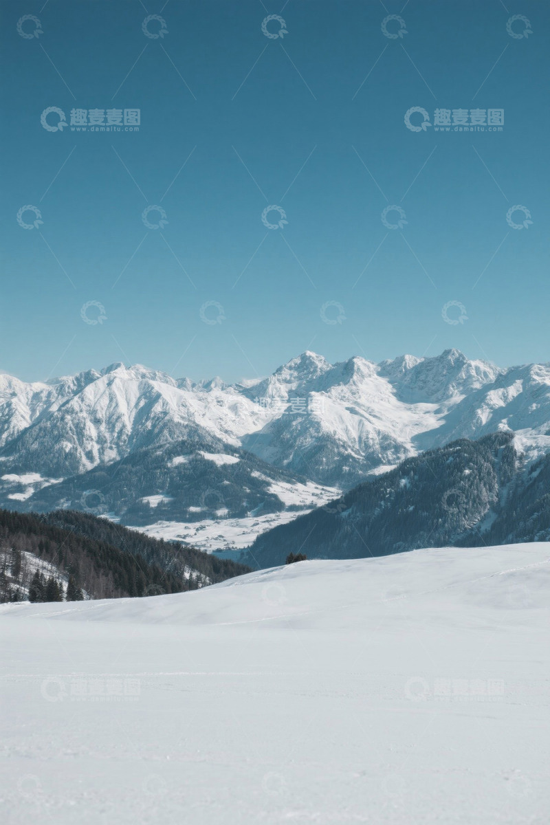 高清大图下载【趣麦麦图】雪山自然风景全景