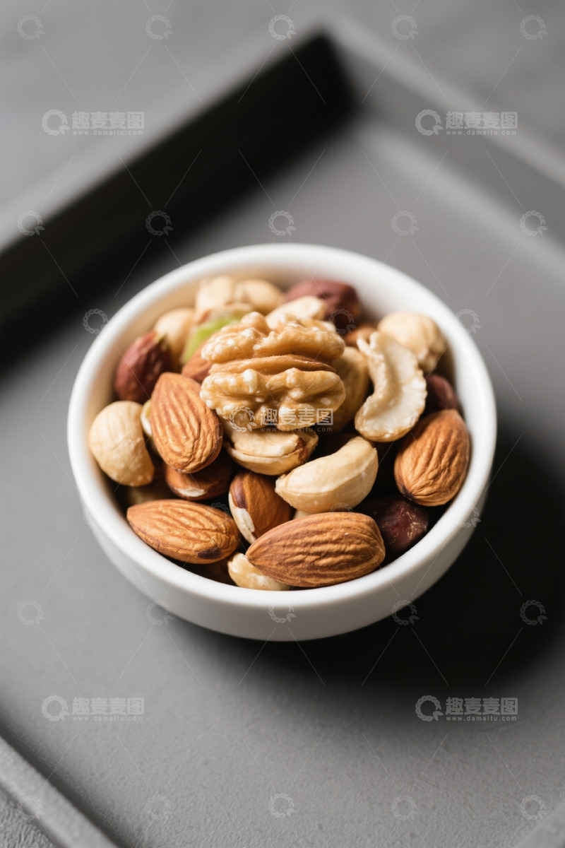 高清大图下载【趣麦麦图】碗装混合坚果特写