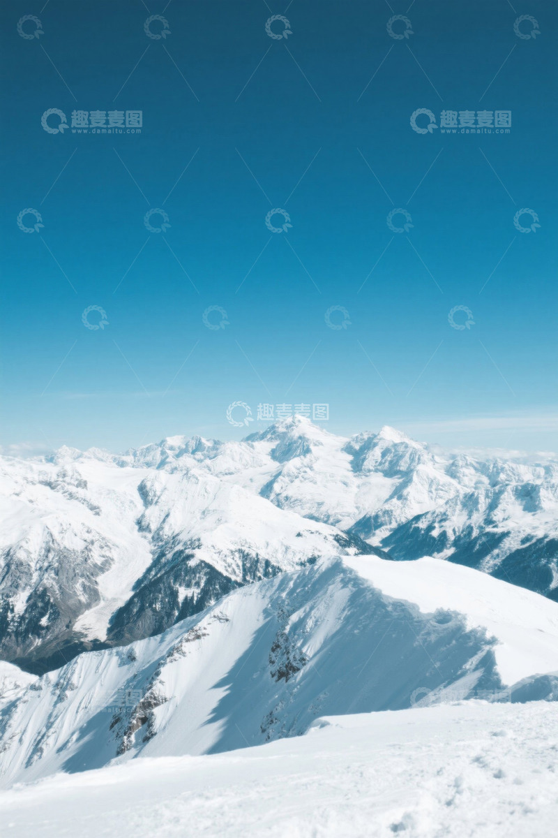 高清大图下载【趣麦麦图】雪山全景自然风光