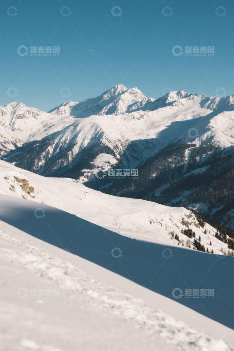 高清大图下载【趣麦麦图】雪山自然景观全景