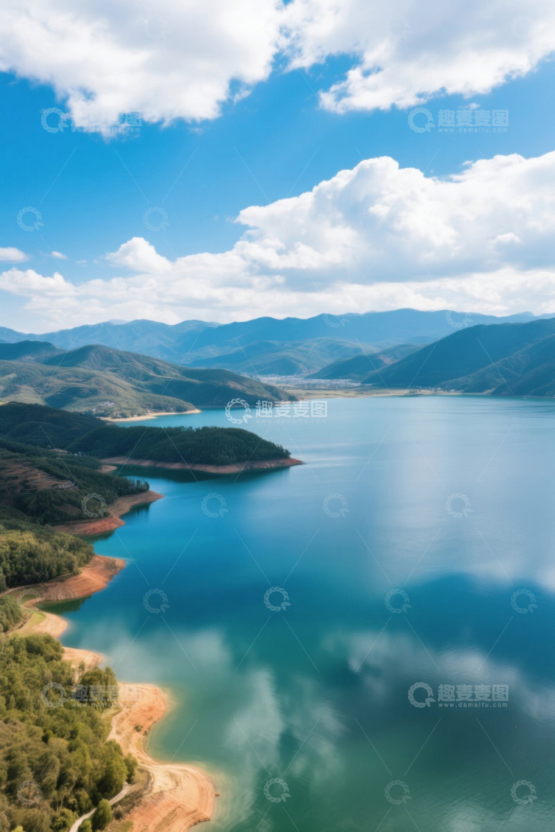 高清大图下载【趣麦麦图】湖泊山川自然风光全景