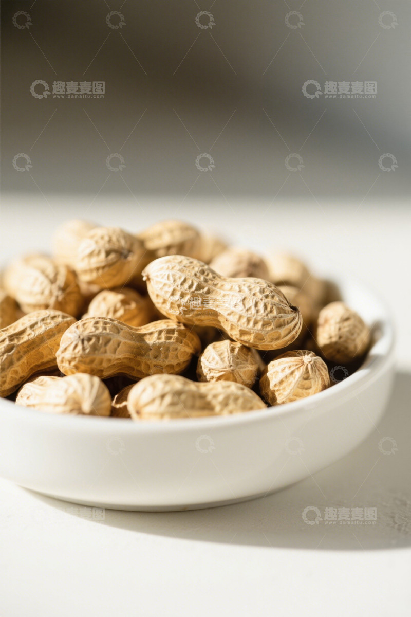 高清大图下载【趣麦麦图】碗中带壳花生特写