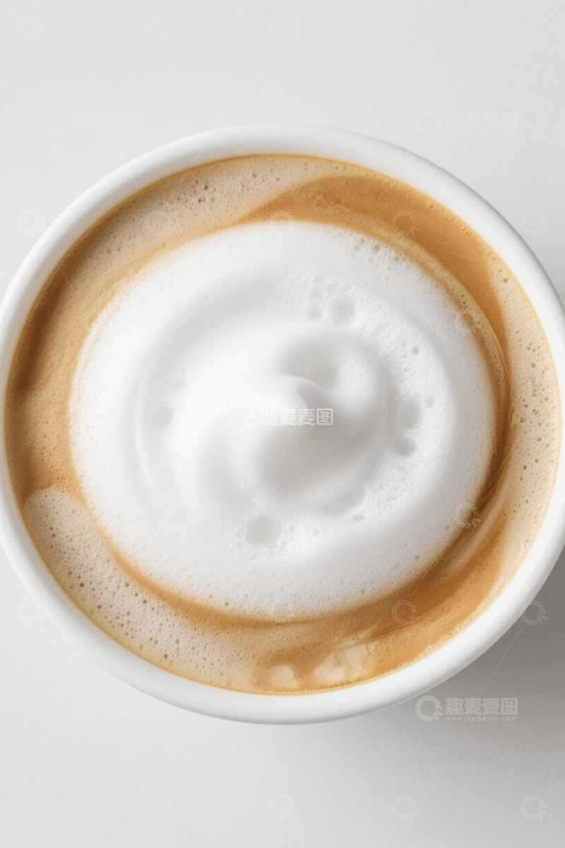 高清大图下载【趣麦麦图】白色杯子装的拉花咖啡