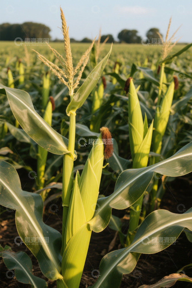 高清大图下载【趣麦麦图】田间生长的玉米植株