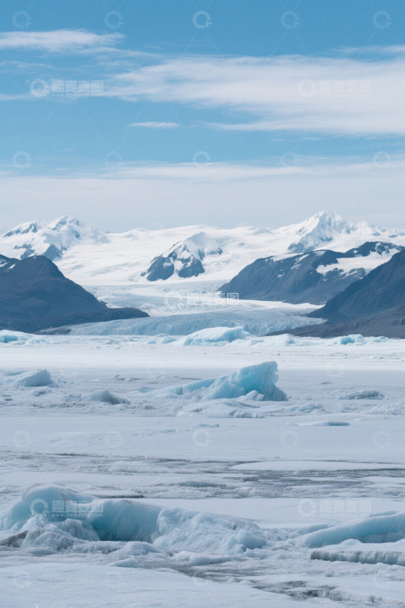 高清大图下载【趣麦麦图】冰川冰山自然景观全景