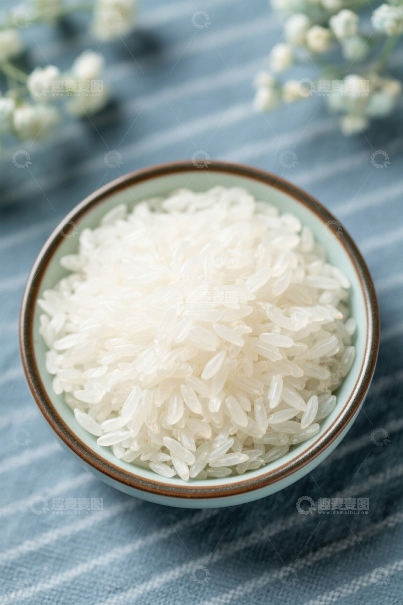 高清大图下载【趣麦麦图】碗装白色大米特写