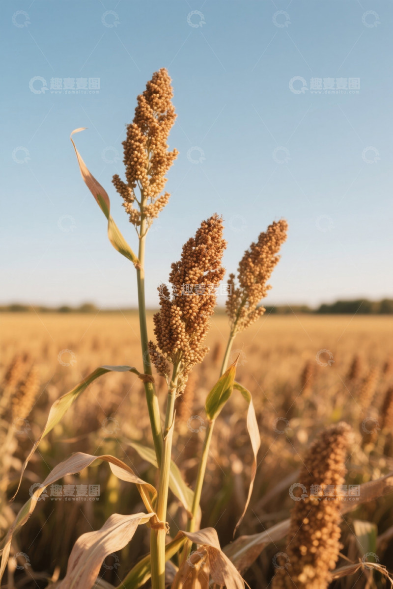 高清大图下载【趣麦麦图】田野中成熟的谷物特写