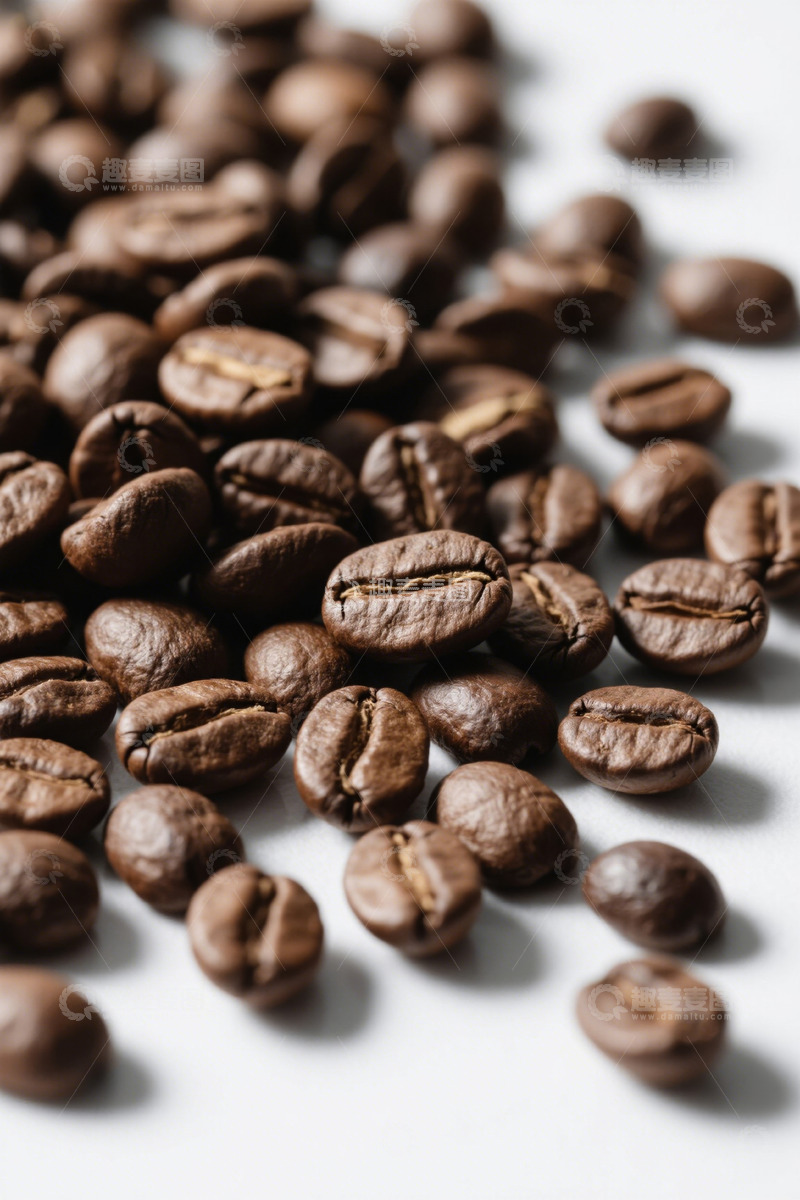 高清大图下载【趣麦麦图】散落的烘焙咖啡豆