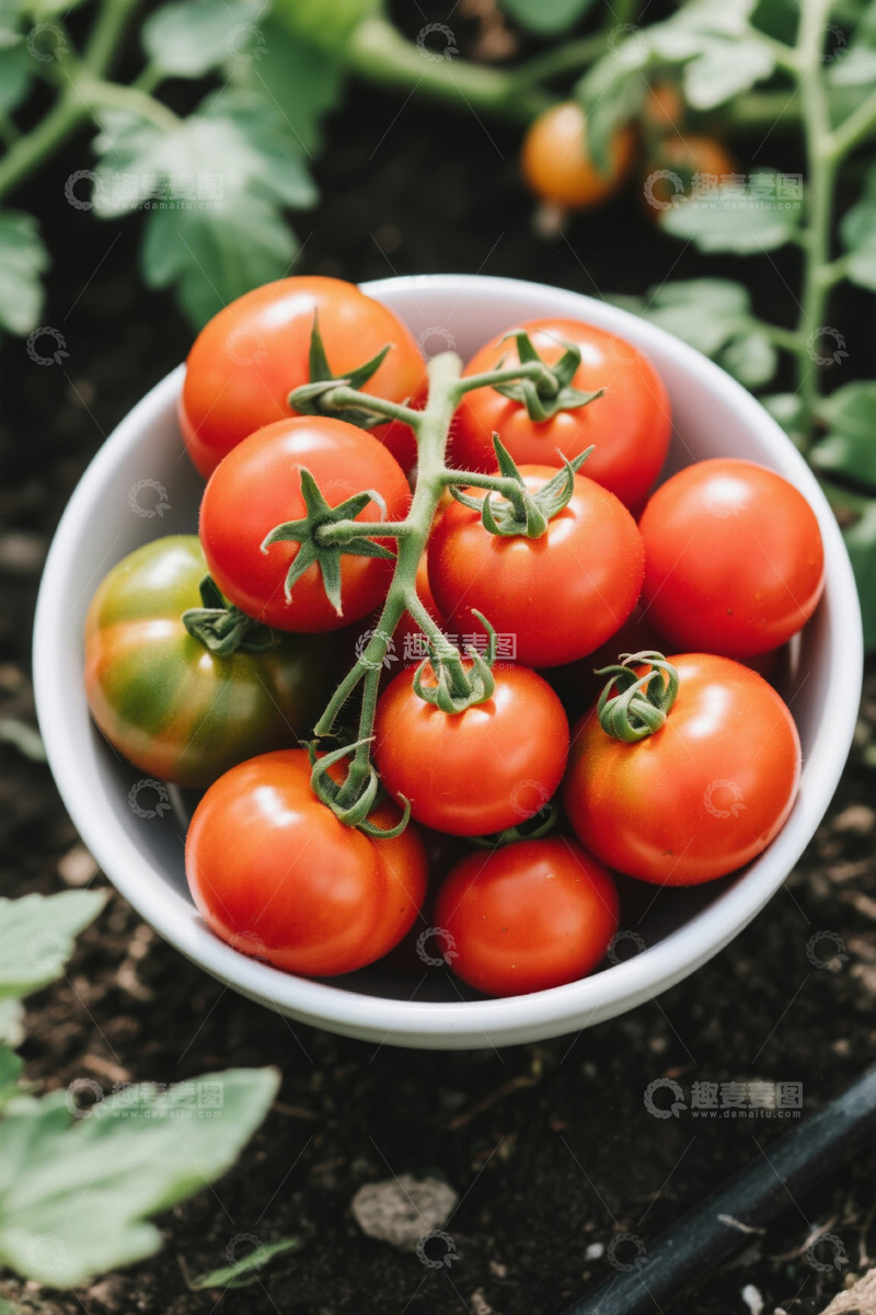 高清大图下载【趣麦麦图】碗中新鲜番茄果实