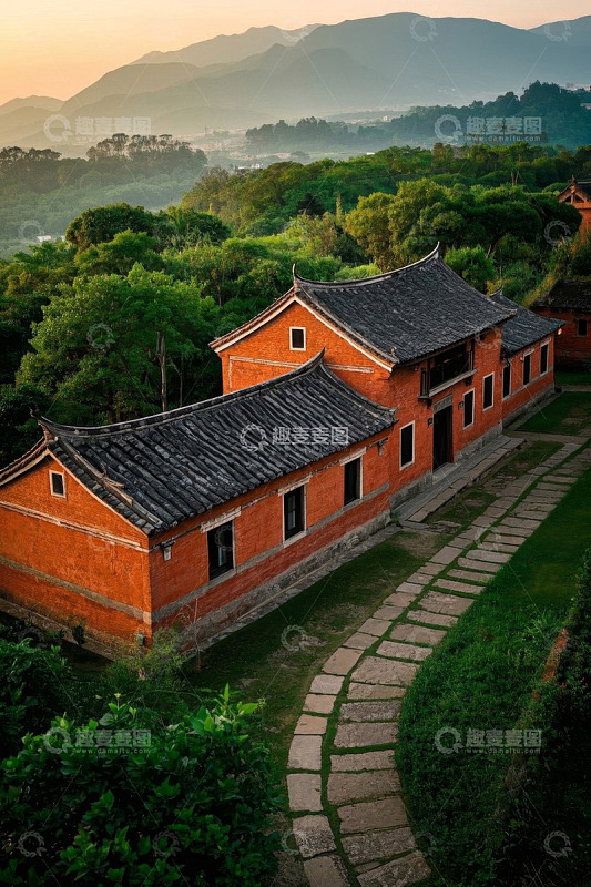 山林间传统中式建筑景观
