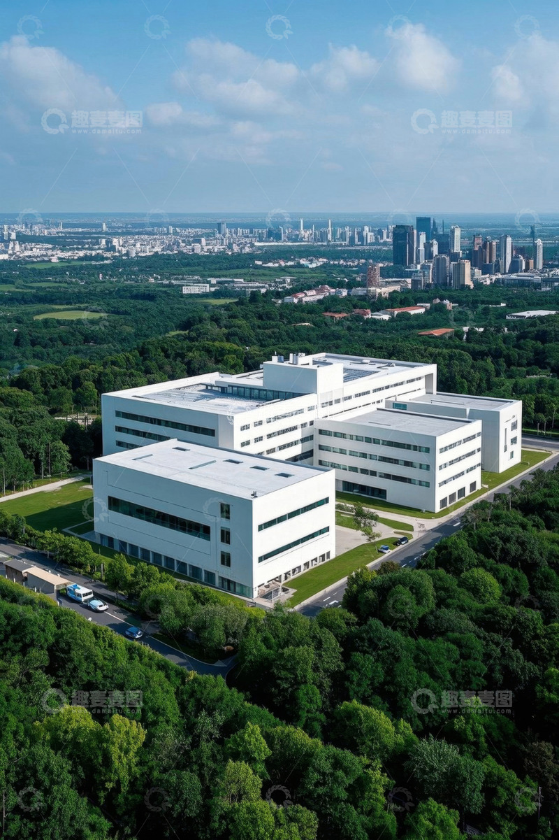 高清大图下载【趣麦麦图】现代建筑航拍全景