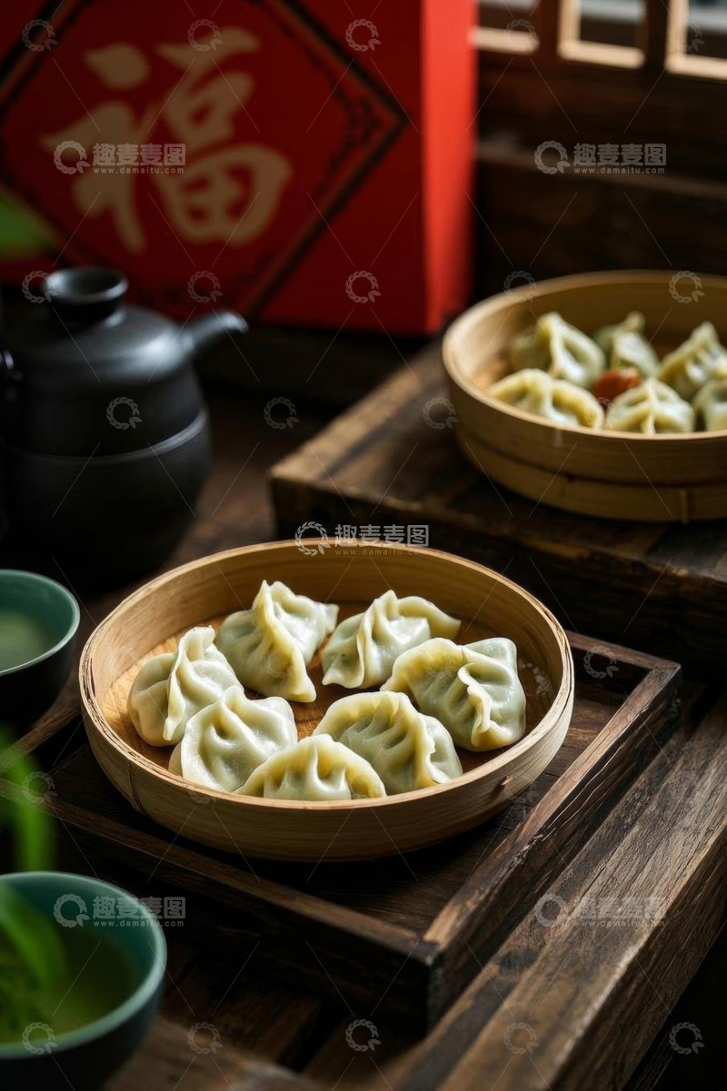 高清大图下载【趣麦麦图】中式传统饺子美食静物图