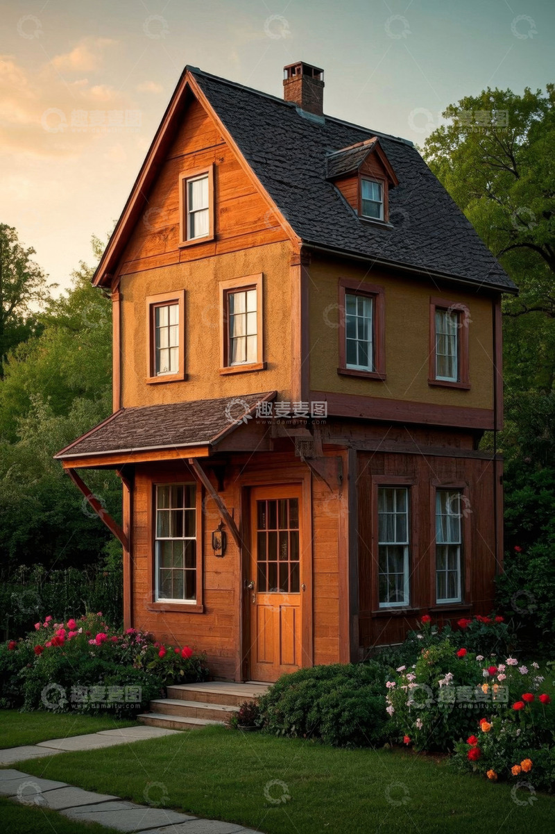 高清大图下载【趣麦麦图】田园风格独栋小木屋