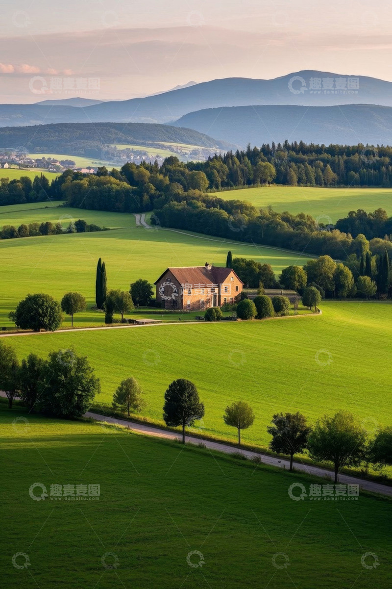高清大图下载【趣麦麦图】田园乡村风光绿色田野景致