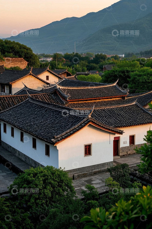 传统中式古建筑群风景