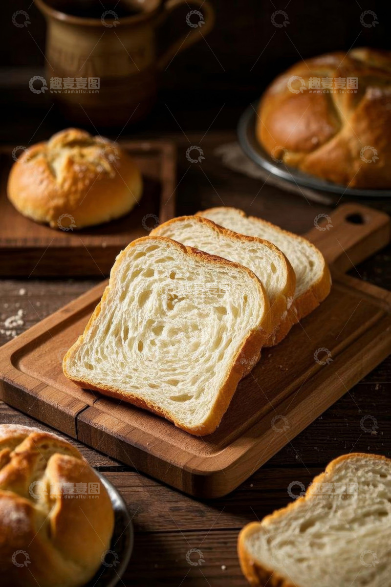 高清大图下载【趣麦麦图】切片面包与各式面包摆拍