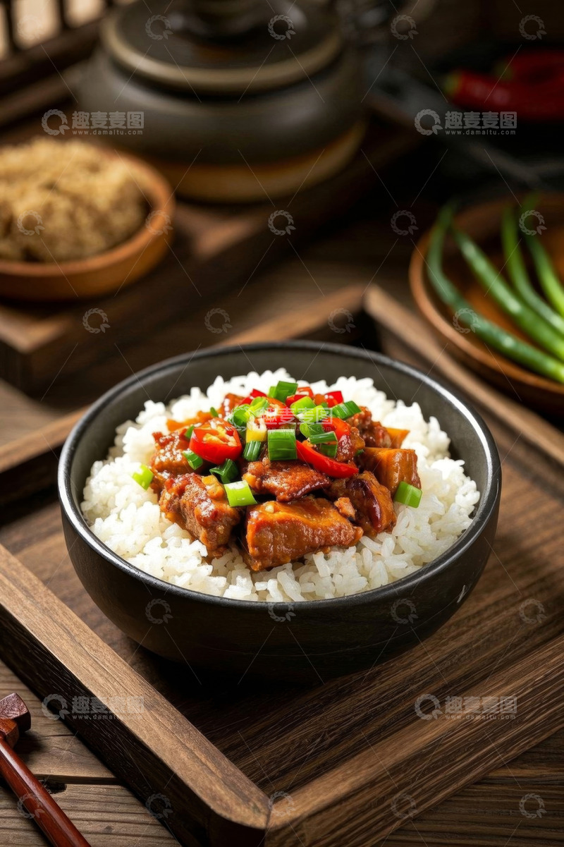 高清大图下载【趣麦麦图】碗装盖浇饭美食特写