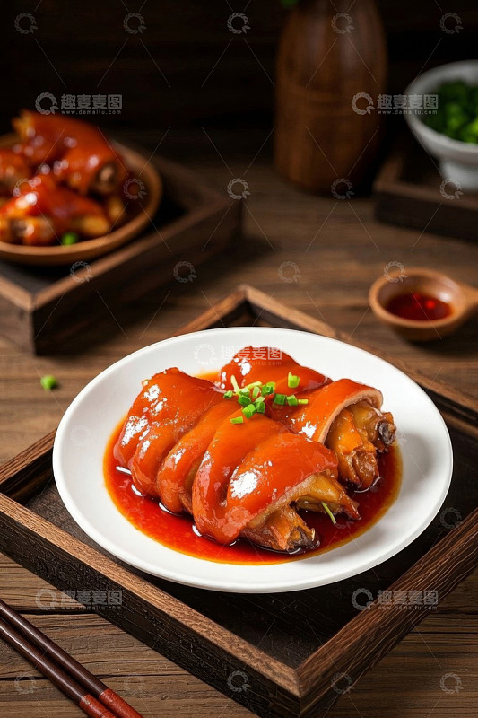 中式酱猪蹄美食特写