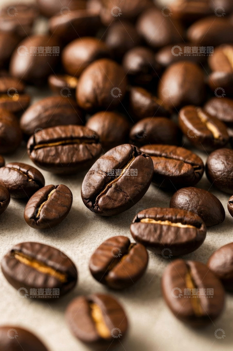 高清大图下载【趣麦麦图】咖啡豆特写素材