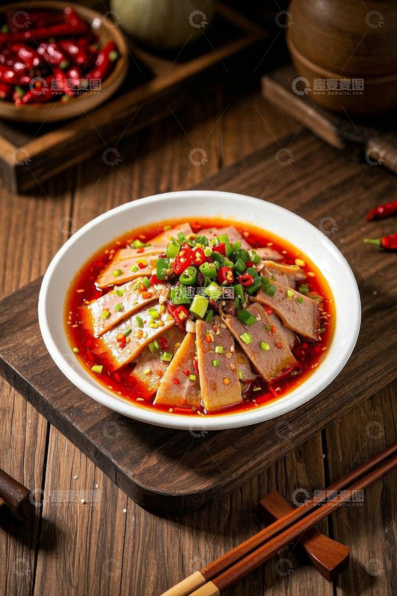 高清大图下载【趣麦麦图】中式凉拌酱牛肉美食特写