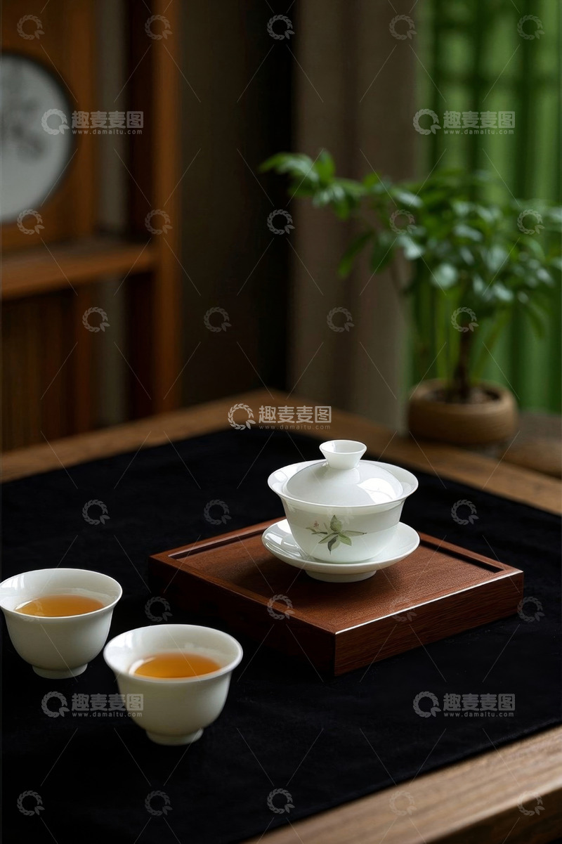 高清大图下载【趣麦麦图】中式茶具与茶饮摆拍
