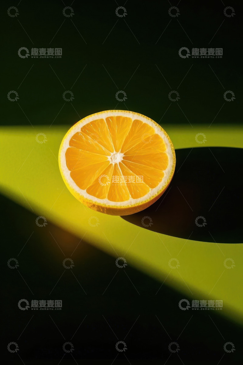高清大图下载【趣麦麦图】切开的橙子静物特写
