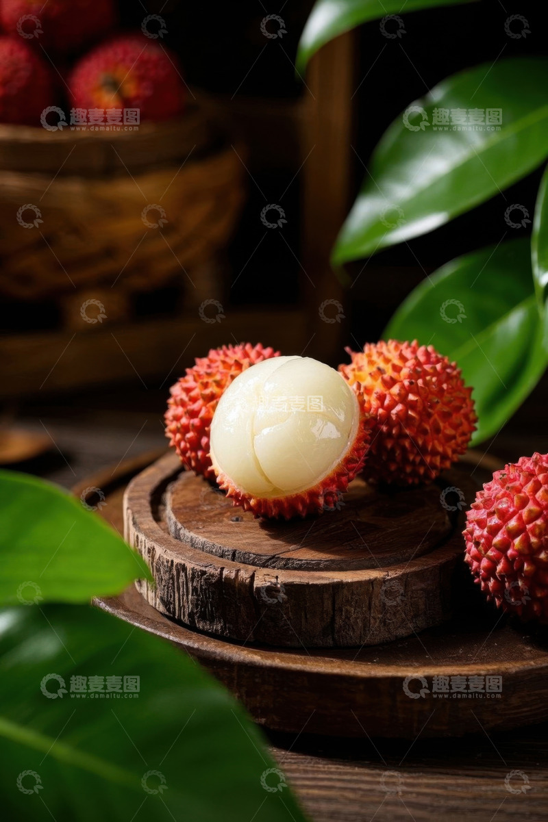 高清大图下载【趣麦麦图】新鲜荔枝特写素材