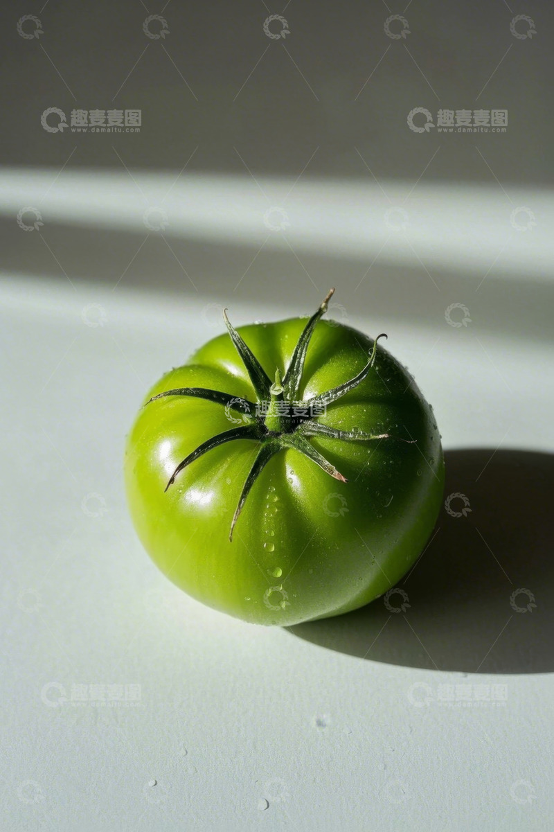 高清大图下载【趣麦麦图】绿色西红柿静物特写