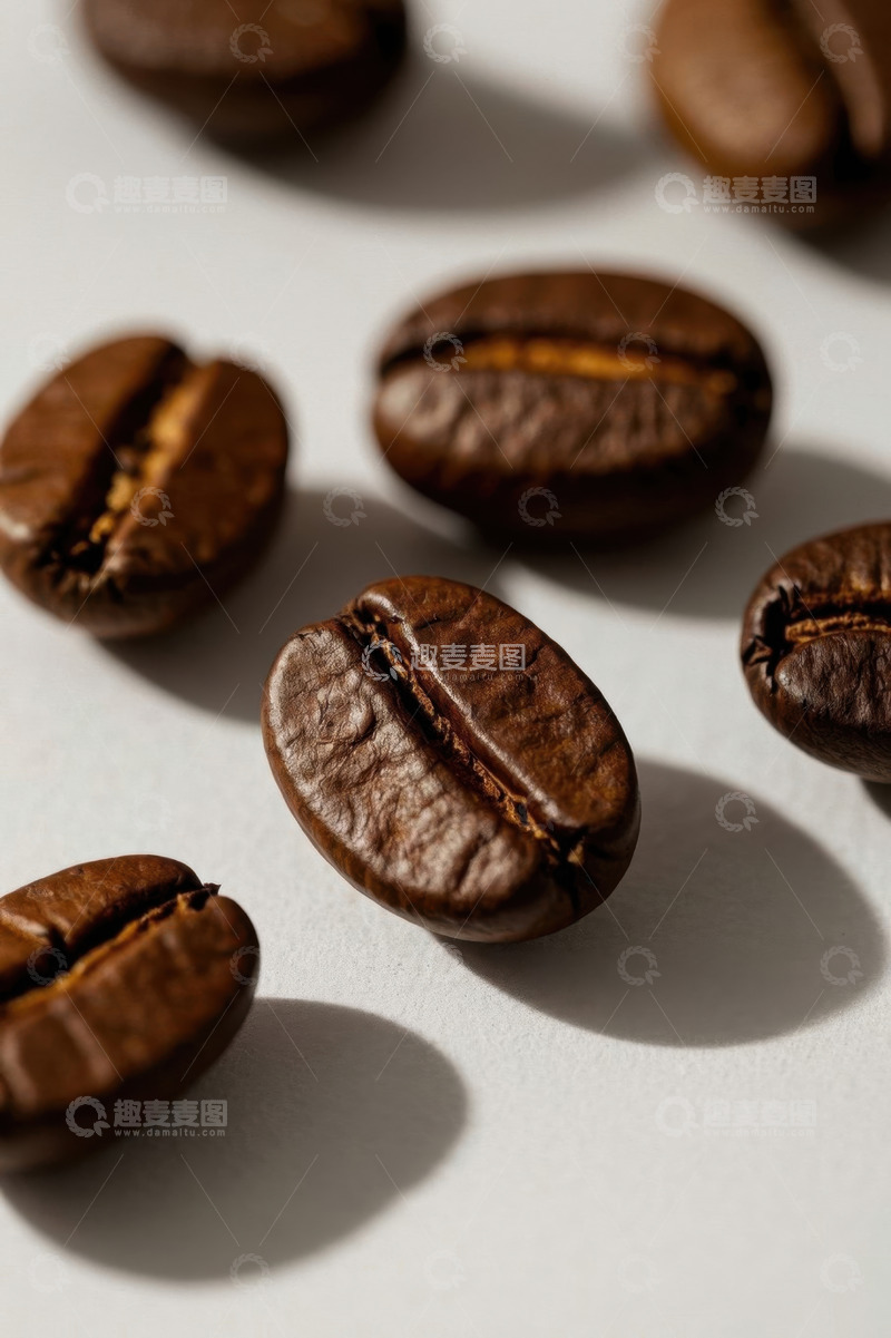 高清大图下载【趣麦麦图】特写咖啡豆素材