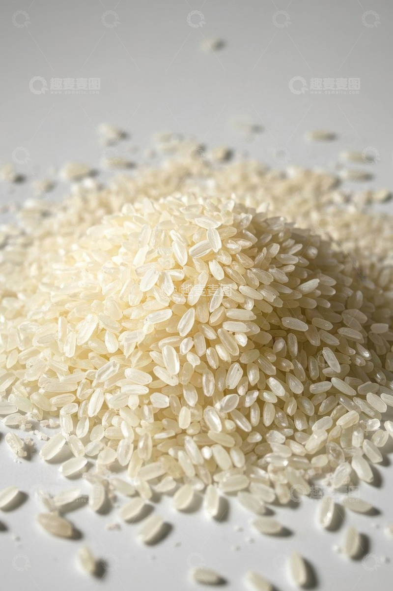高清大图下载【趣麦麦图】白色大米微距特写
