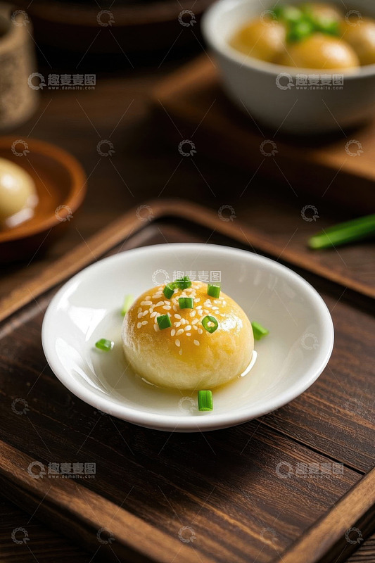 中式小吃特写摆盘