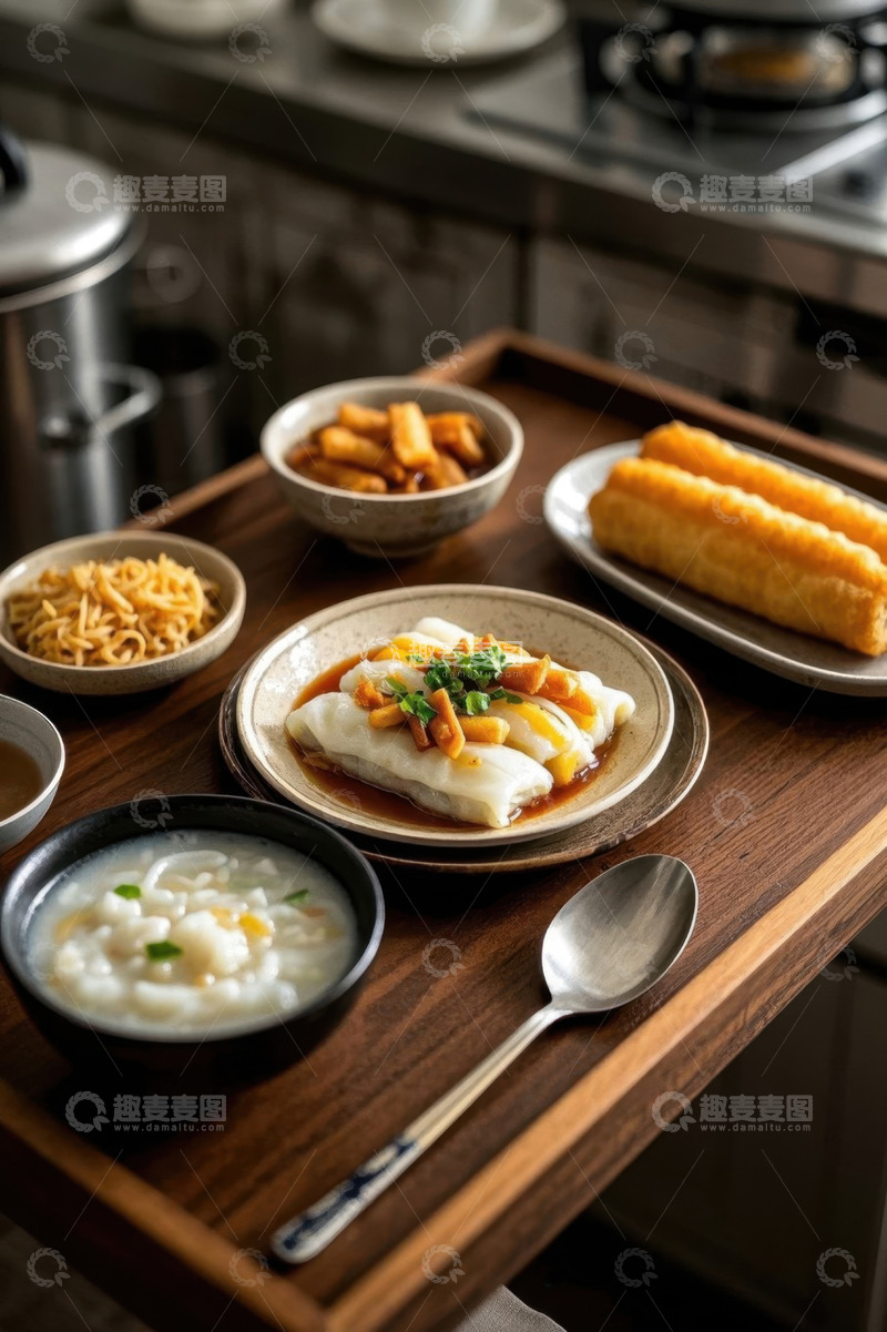 高清大图下载【趣麦麦图】中式早餐美食组合