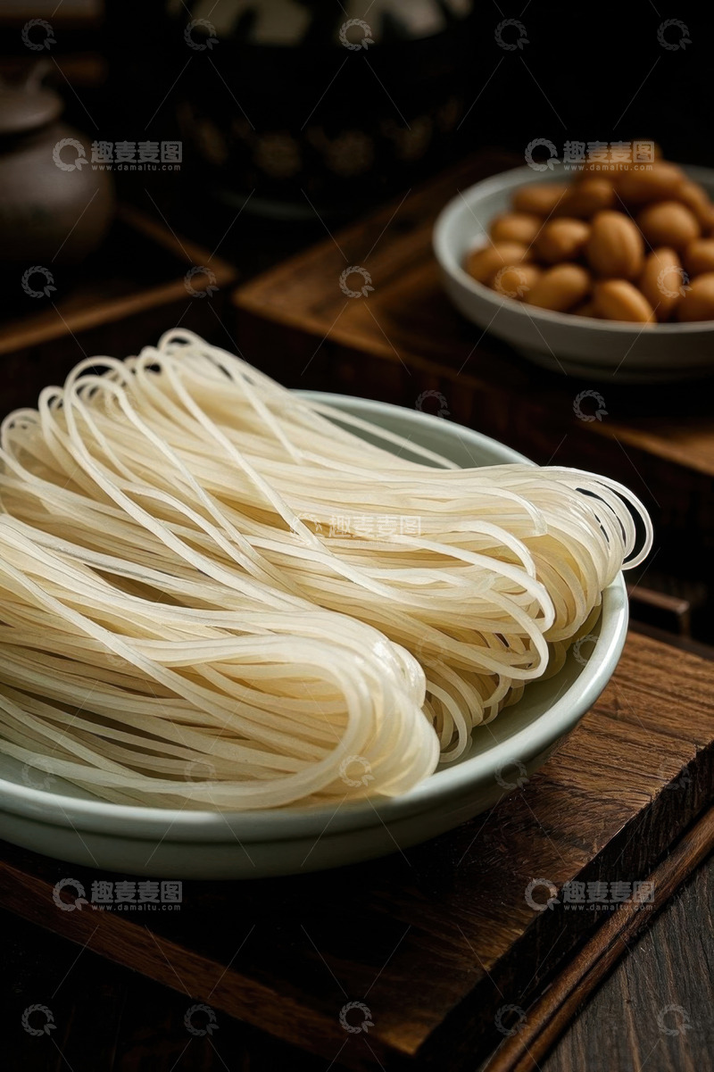 高清大图下载【趣麦麦图】碗装面条与坚果静物素材