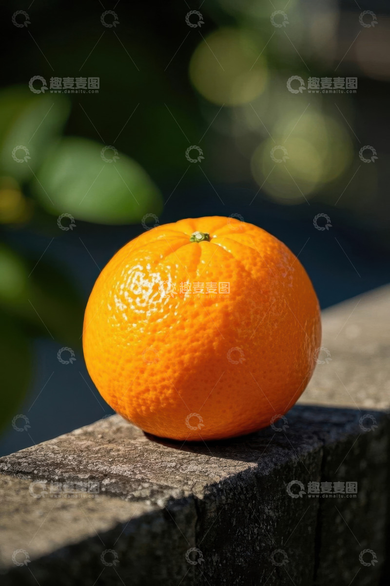 高清大图下载【趣麦麦图】木台上的新鲜橘子