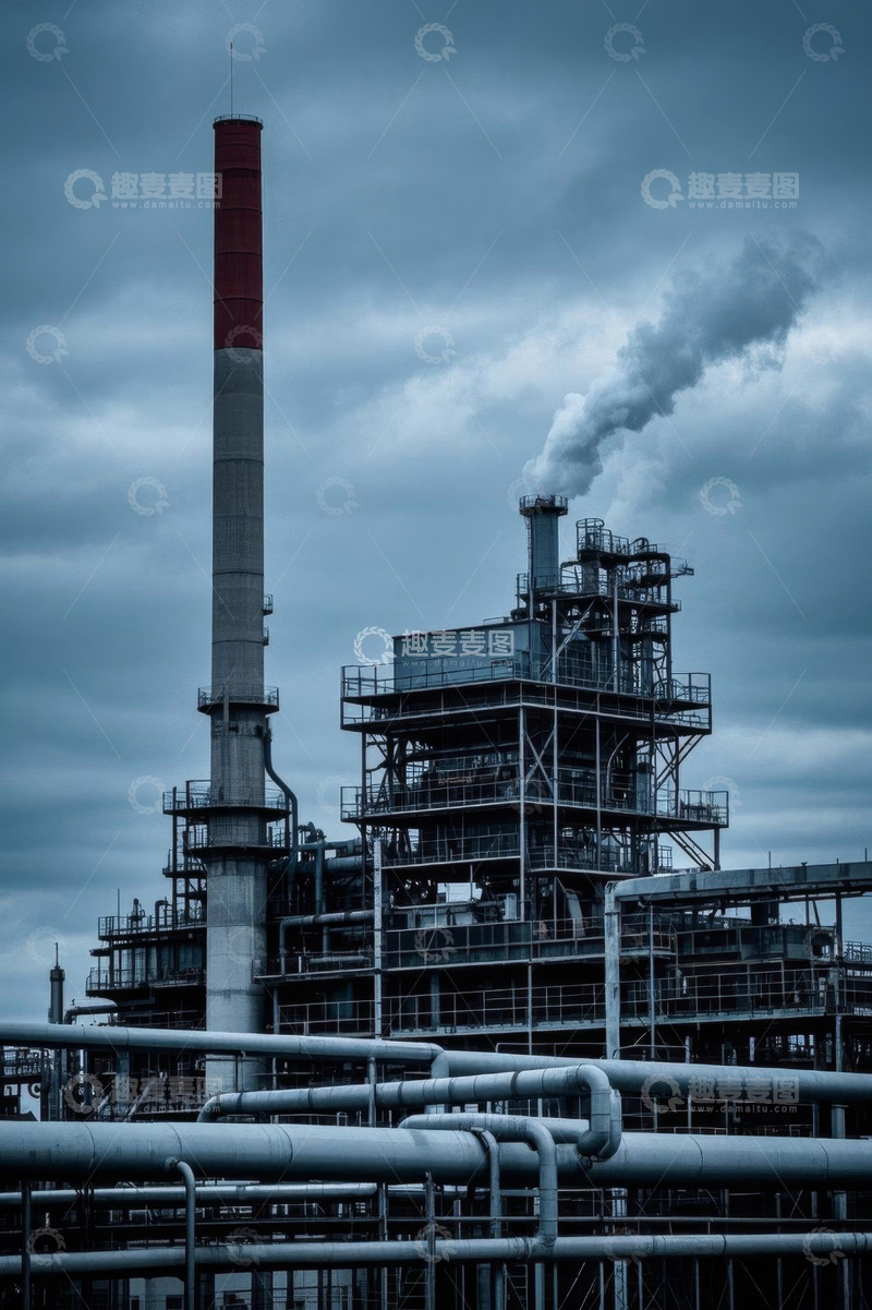 高清大图下载【趣麦麦图】工业工厂烟囱管道场景