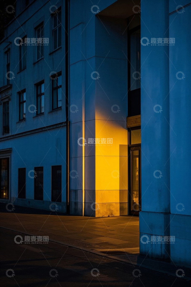 高清大图下载【趣麦麦图】城市街道建筑光影夜景