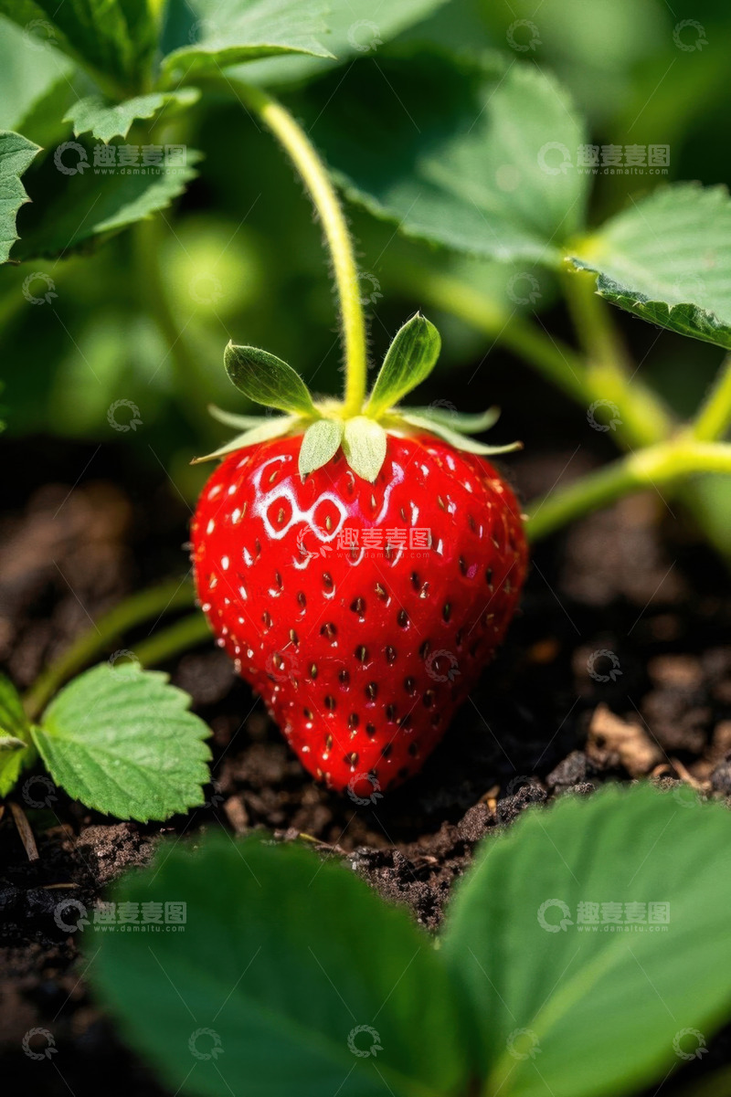 高清大图下载【趣麦麦图】成熟草莓特写