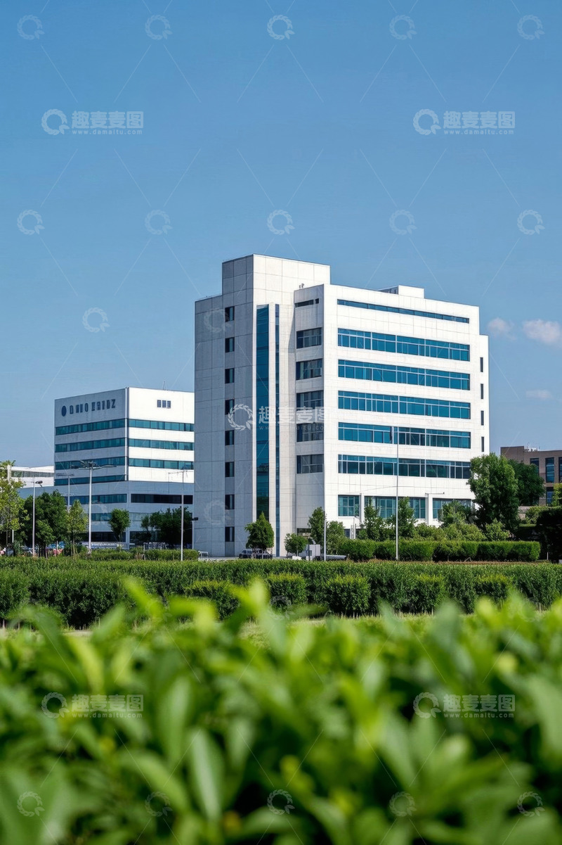 高清大图下载【趣麦麦图】现代白色商务办公楼外观
