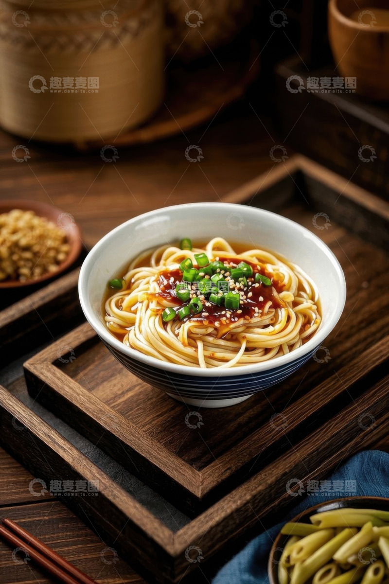 高清大图下载【趣麦麦图】中式面条摆拍特写