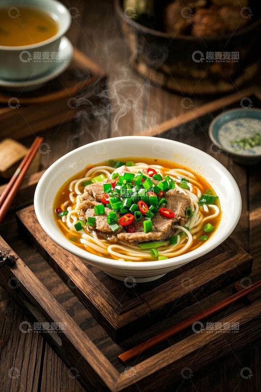 中式牛肉面特写