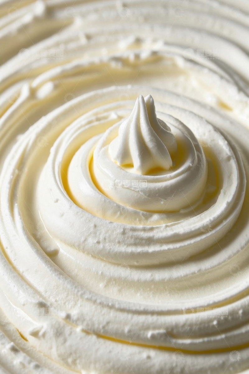 高清大图下载【趣麦麦图】白色奶油甜点特写