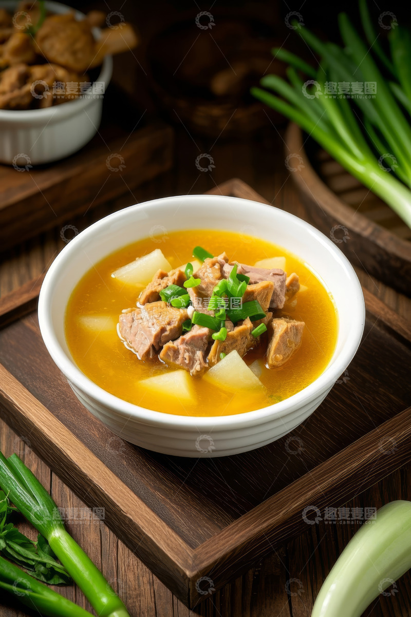 高清大图下载【趣麦麦图】碗装萝卜炖肉美食特写