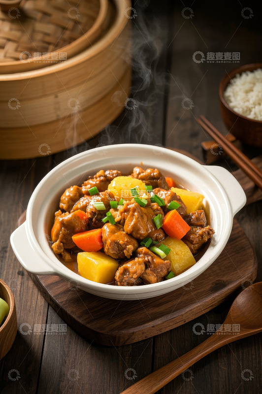 砂锅炖菜鸡肉土豆胡萝卜