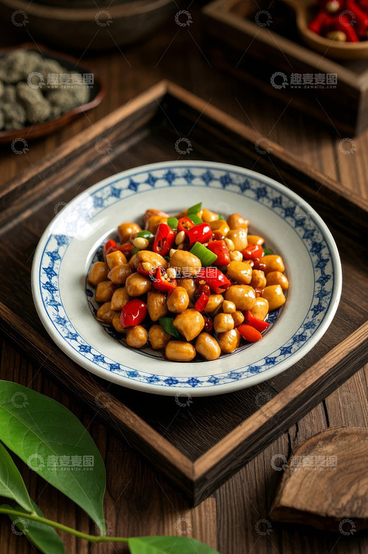 中式菜肴宫保鸡丁特写