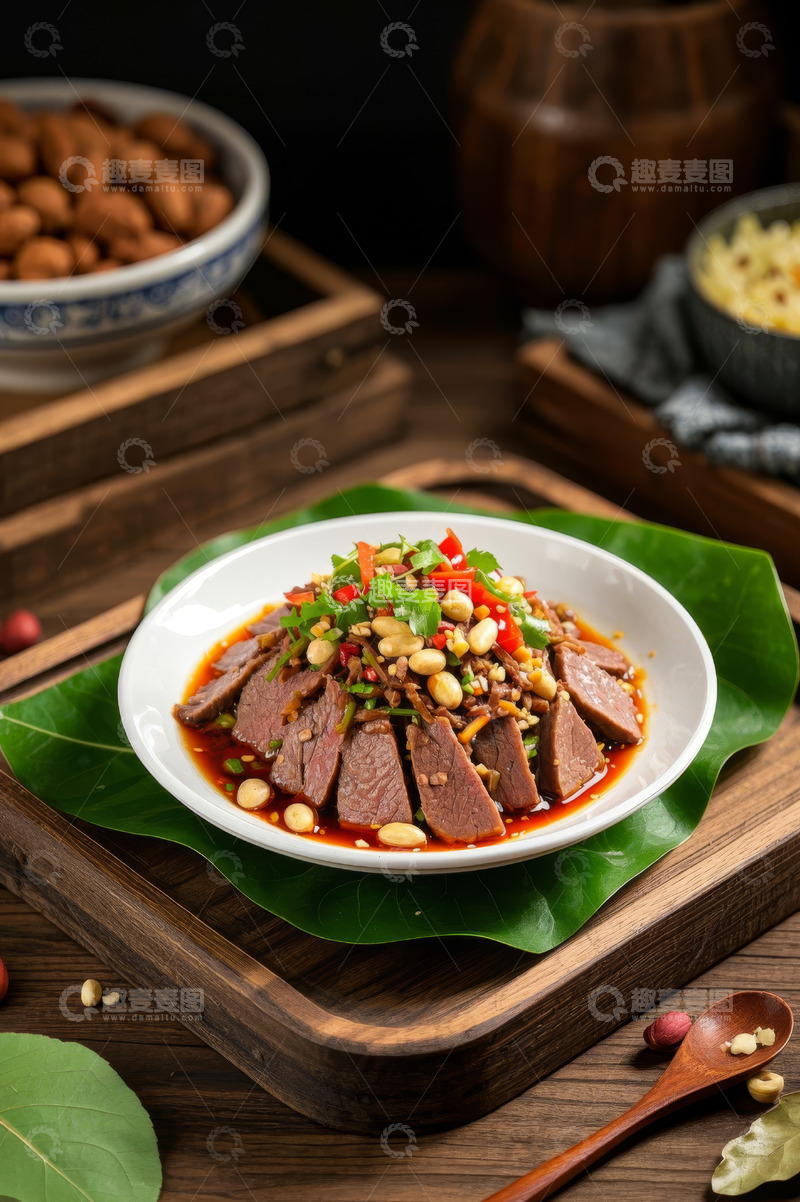 高清大图下载【趣麦麦图】摆盘精致的凉拌酱牛腱